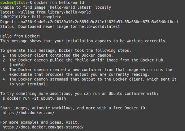 docker run hello-world