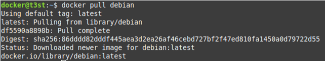 Pull Debian image from Docker Hub