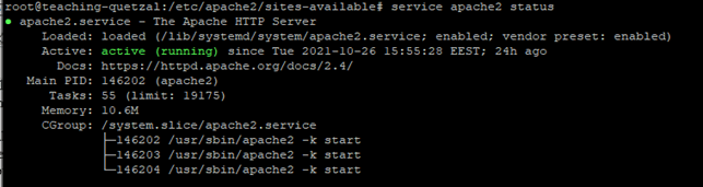 Check Apache status