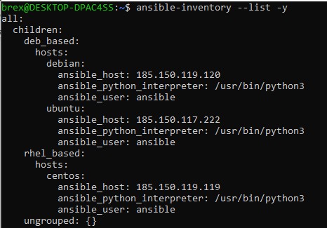 Ansible inventory check