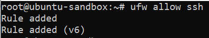 ufw allow ssh