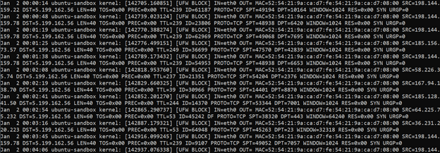 inspect ufw log files