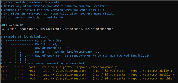 system-wide crontab