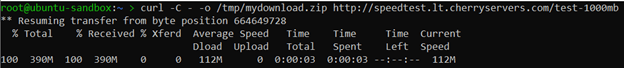 curl progress meter