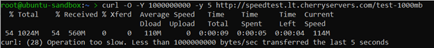 curl speed limit error