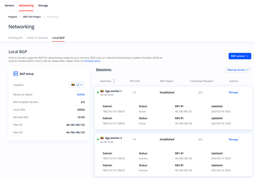 Local BGP dashboard back to normal