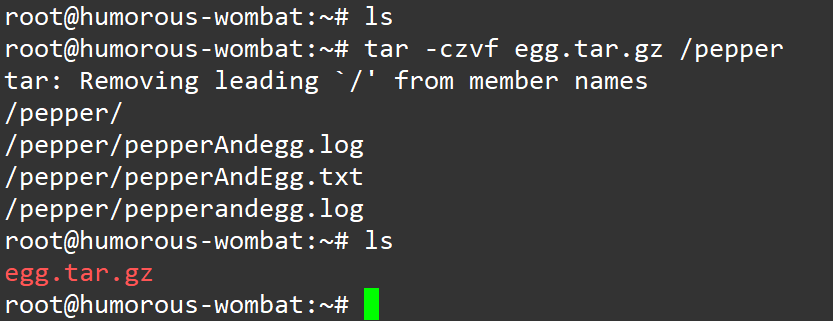 Compressing and archiving files with tar on Linux