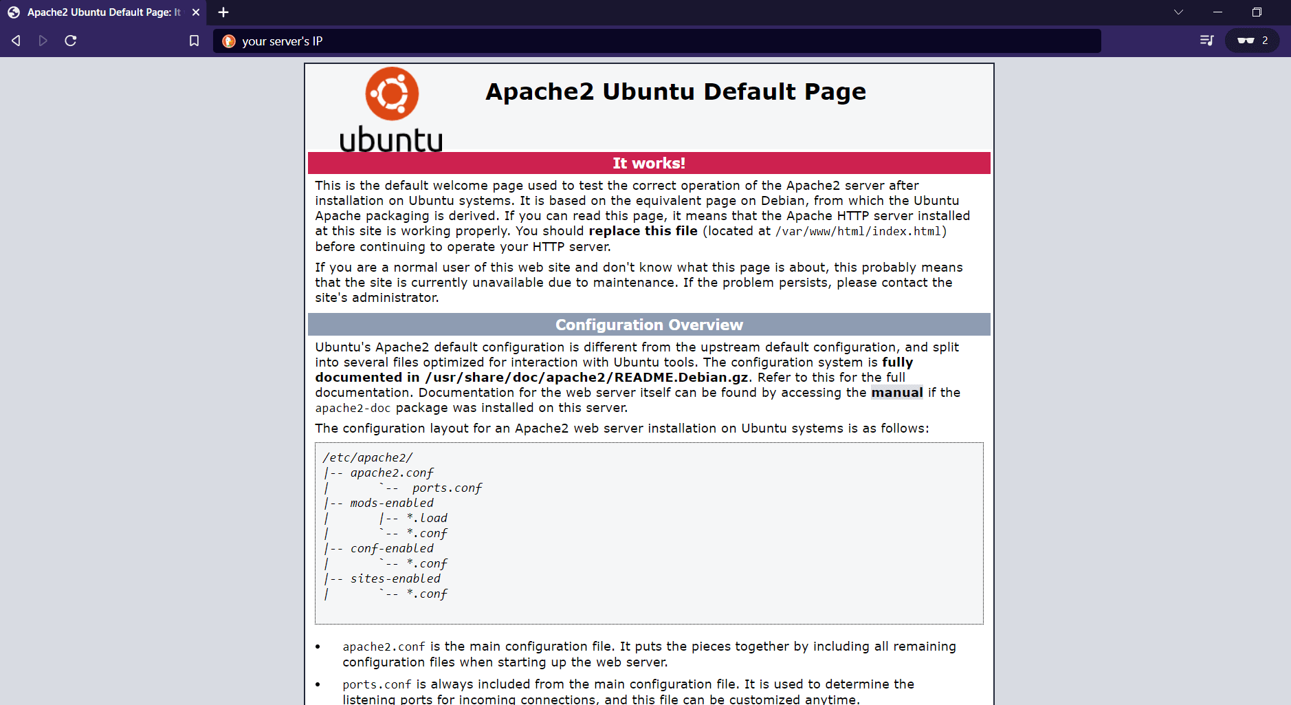 Apache Test Page