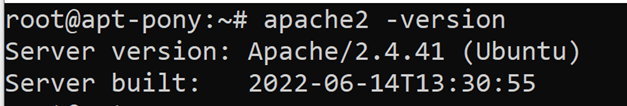 Apache 2 version