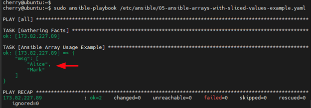 Slice an array