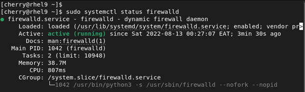 firewalld status