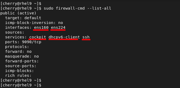 firewall-cmd --get-list-all