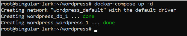 docker-compose up -d