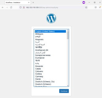Access WordPress service