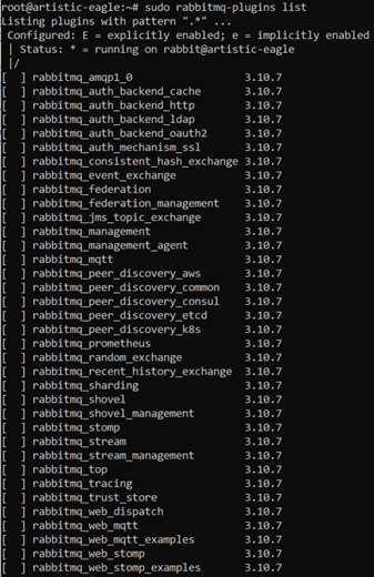 RabbitMQ plugins list