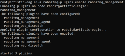Enable RabbitMQ web management plugin