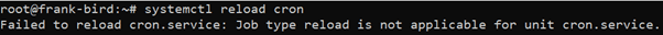 systemctl reload error