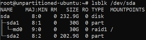 check new partition