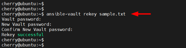 ansible-vault rekey