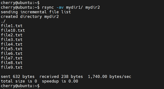 Rsync in archive mode