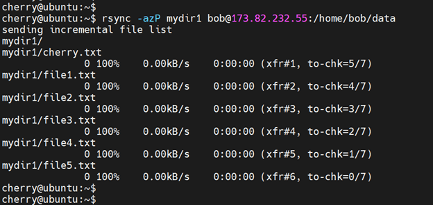 Compress files and see transfer progress