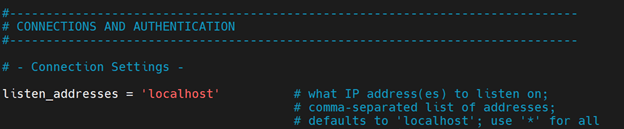 Postgres allowed connections