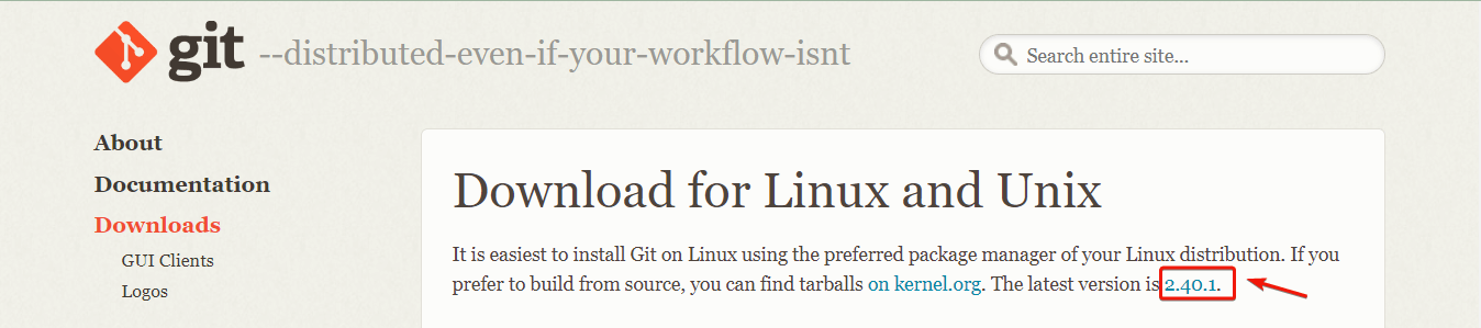 Download Git source code