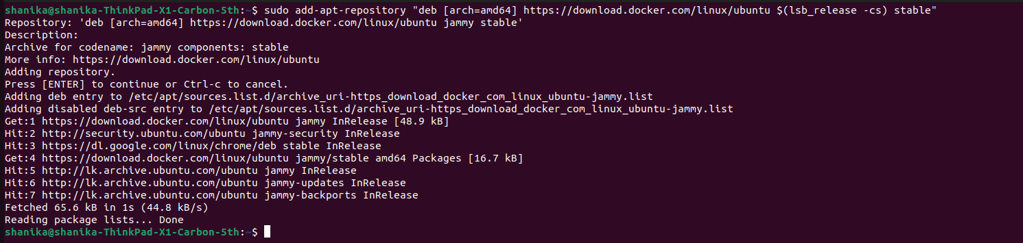 Add Docker repository