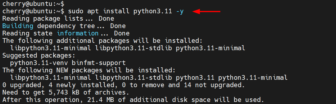 Python 3.11 installation