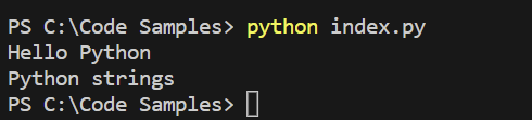 python strings example