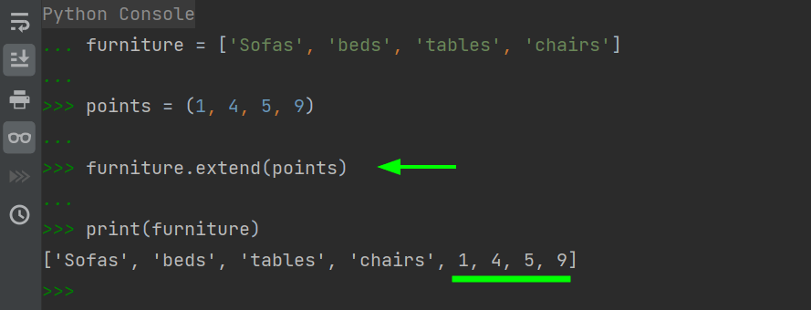 Python List extend  Working of extend() Method of the List with