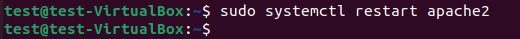 restart apache example