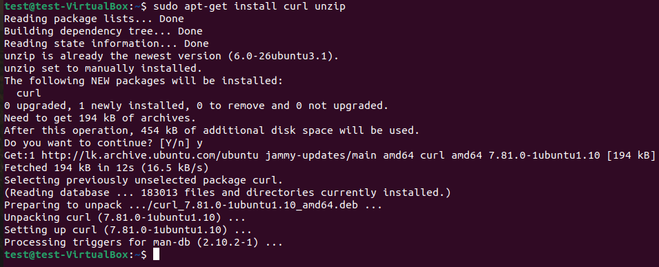 install curl