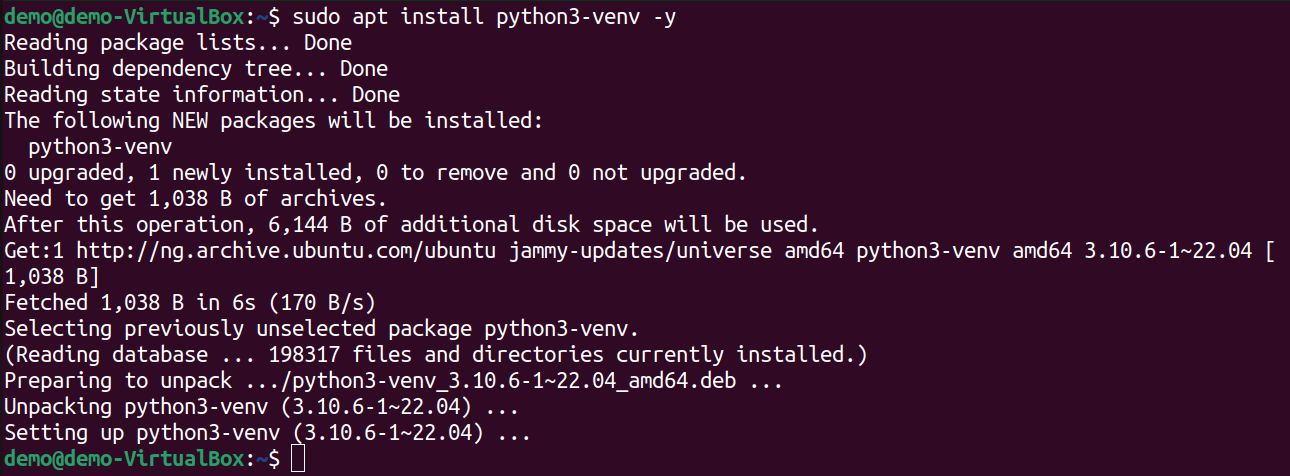 Install Python3-venv