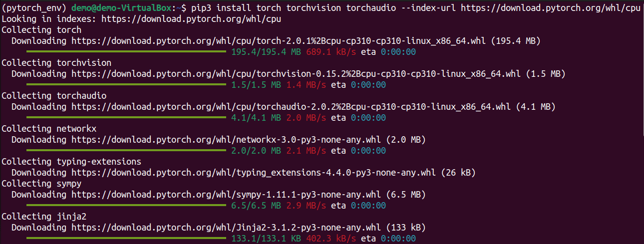 Install PyTorch using Pip