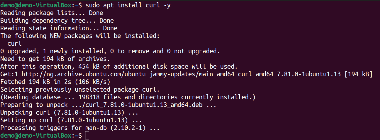 Install Curl