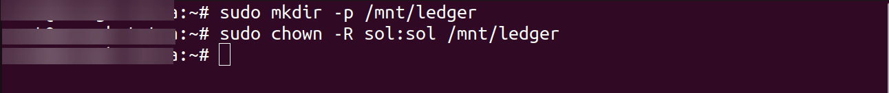 Create directory for mounting the ledger drive