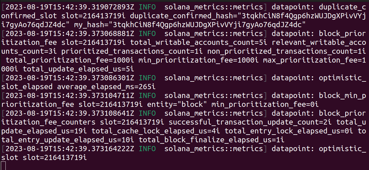 Continuously display the contents of the log file as they get added