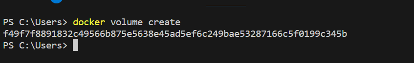 create docker volume