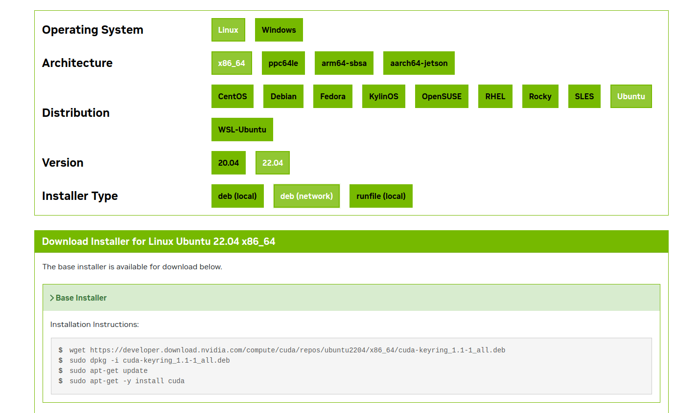 Версия cuda