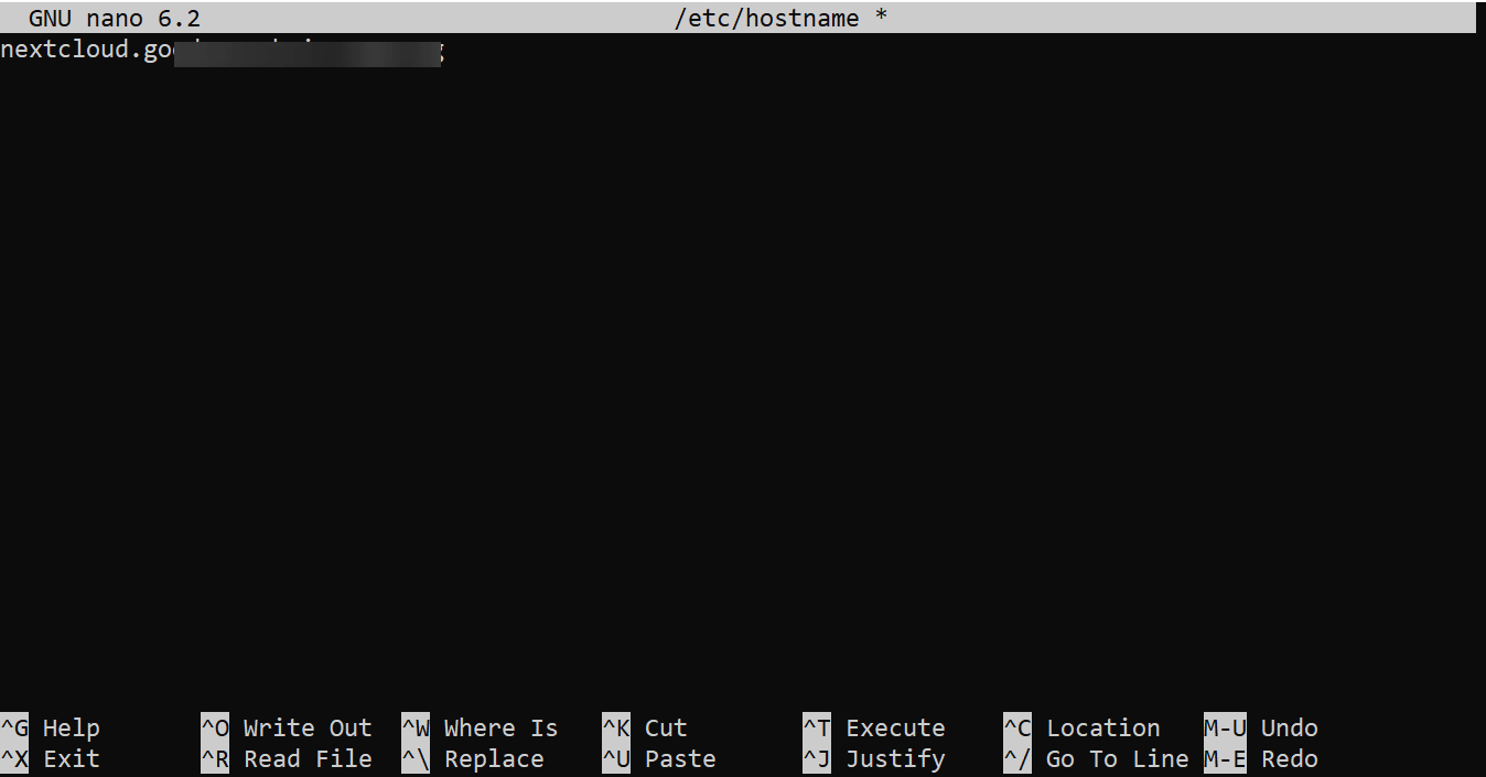 Update the server hostname