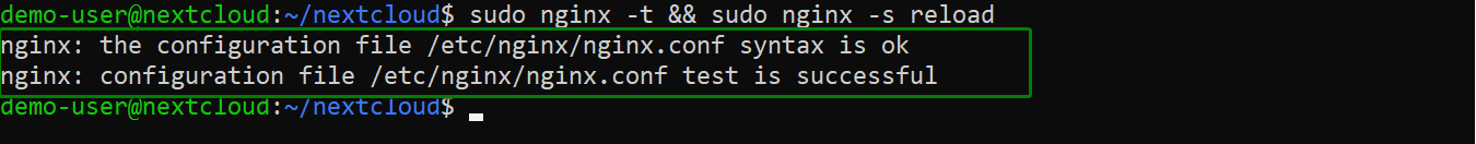 Check Nginx configuration syntax and restart Nginx