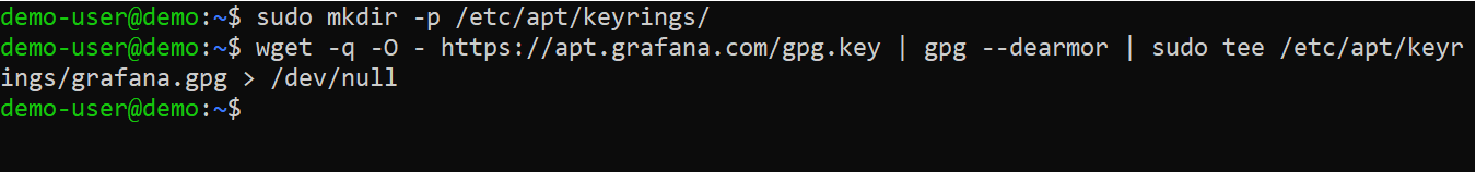 Add Grafana GPG key