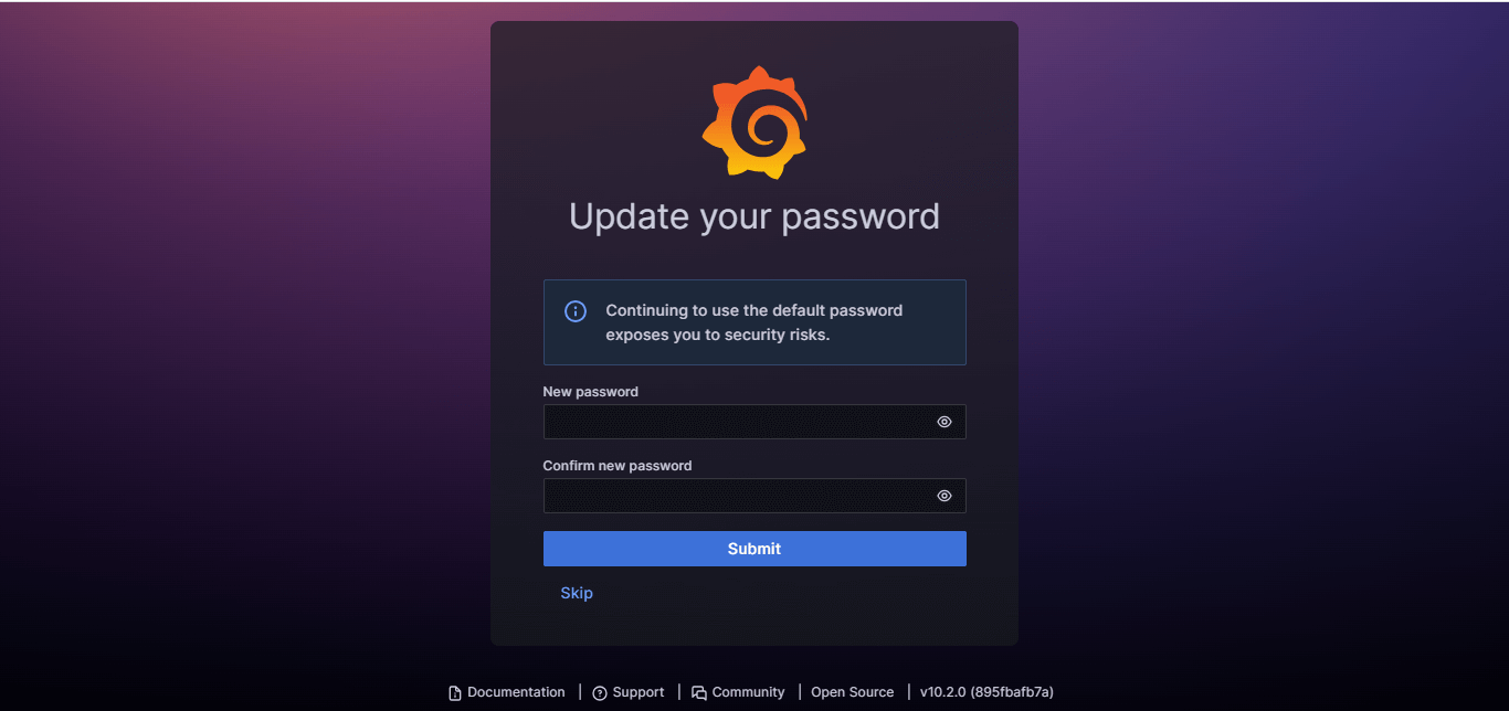 Create a new password