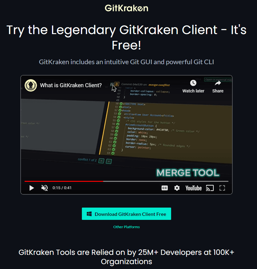 screenshot of GitKraken tool