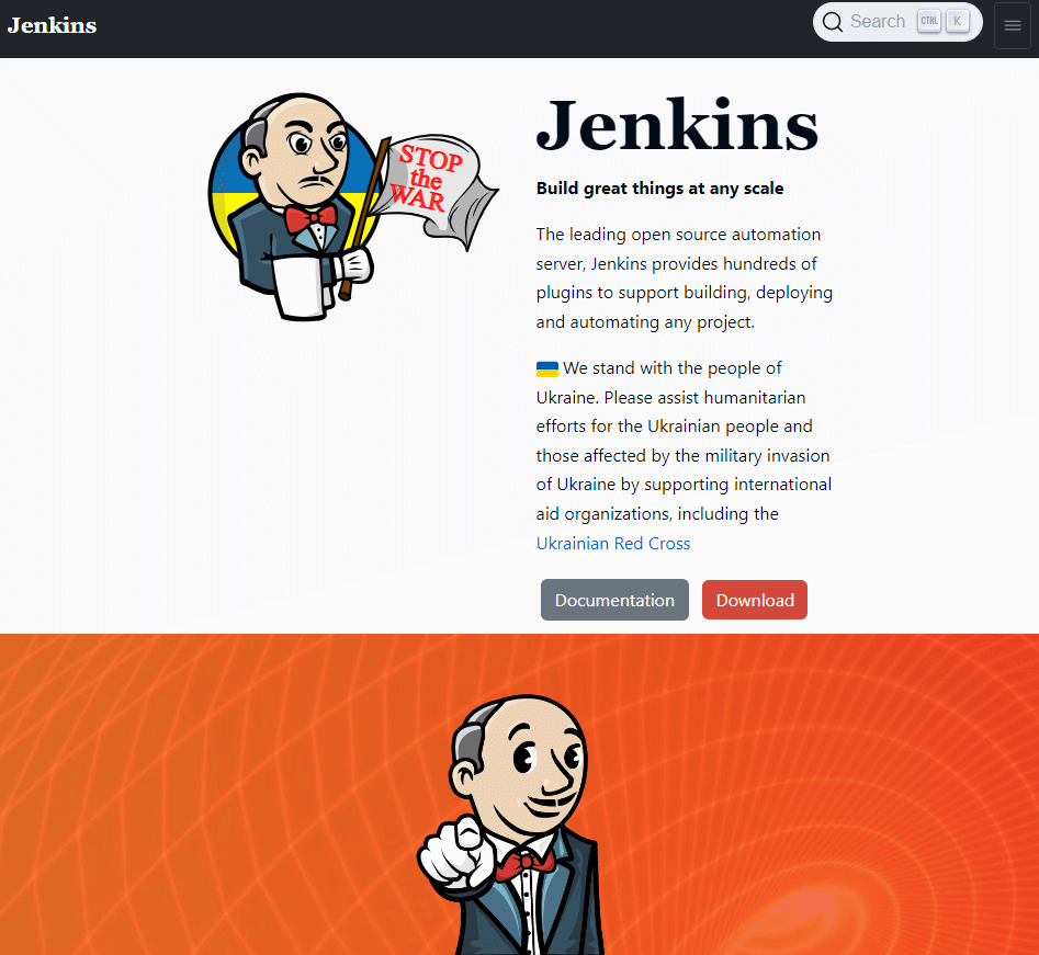 screenshot of Jenkins tool for deploying and automating projects