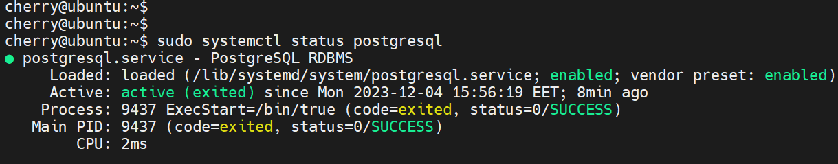 check-PostgreSQL-running-status