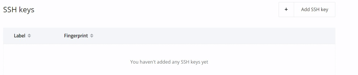add ssh key