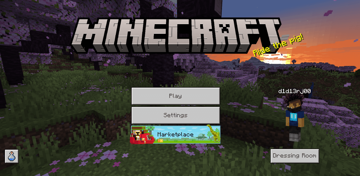 Minecraft menu