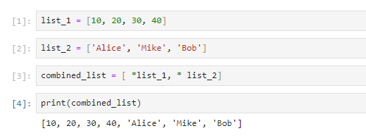 combine-python-lists-using-*-operator